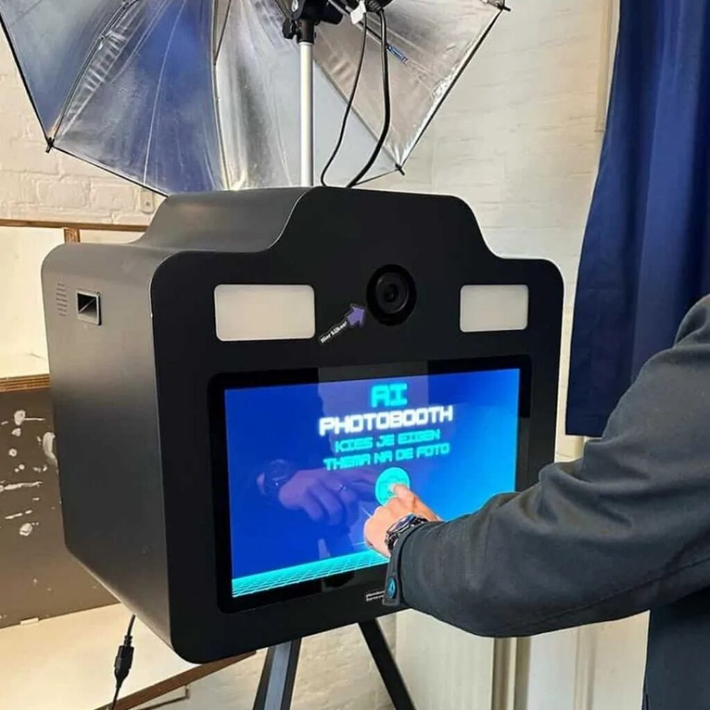 AI photobooth foto met futuristisch thema